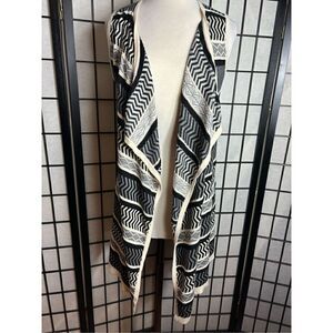 Cupio Black/Gray/Cream Open Front Cardigan
